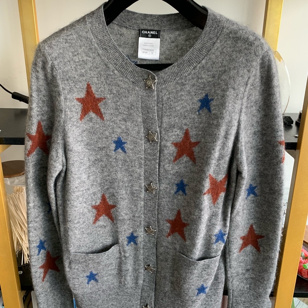 Chanel 14P Dallas Mental Star Cashmere Cardigan